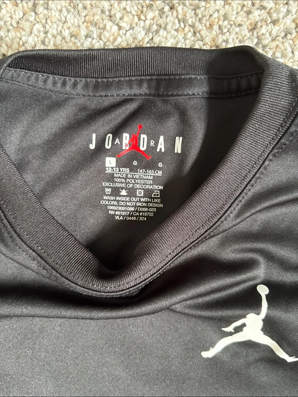 Jordan boys Black Crewneck Jumpman Performance Shirt
